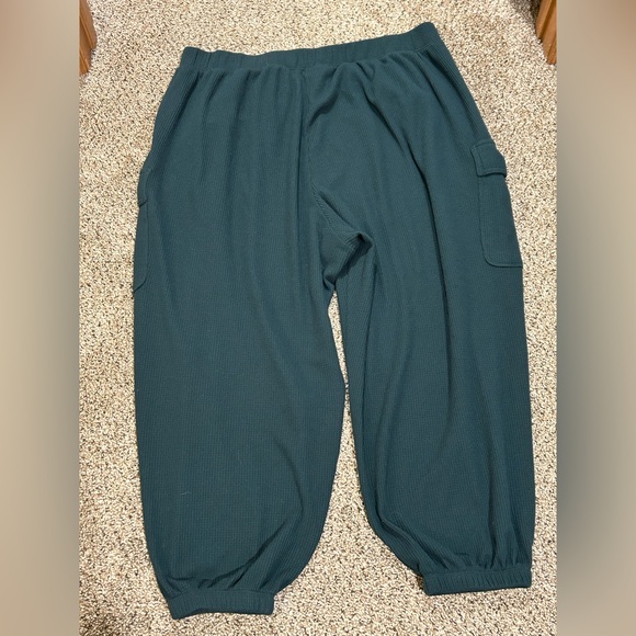 Aerie Teal Knit Cargp Pants - Picture 2 of 6